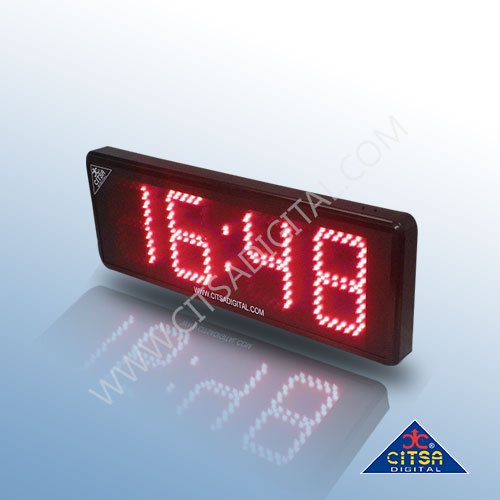 Reloj pared digital led rojo de 36x15cm - Alcofertas